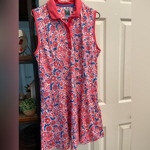 Protour coolplay Women’s Large sleeveless Pink blue floral Golf sports Dress